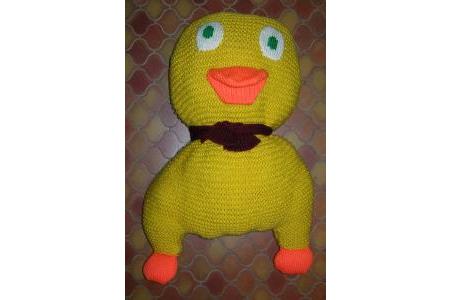 COUSSIN PELUCHE JAUNE