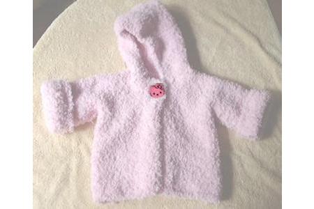gilet layette à capuche en Tendresse