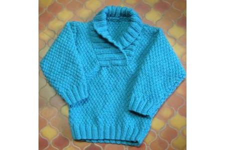 PULL DROIT COL CROISE