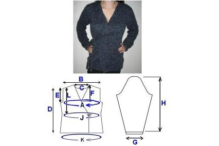 Gilet croisé manches montées