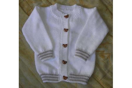 gilet droit col rond