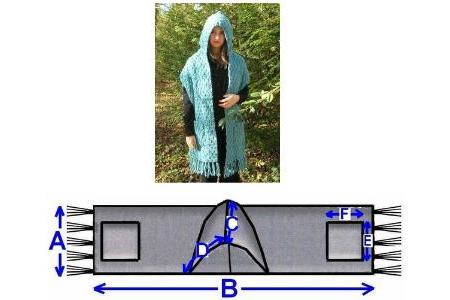 Echarpe avec capuche et poches