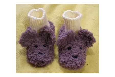 chaussons layette ours