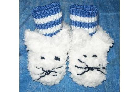chaussons layette chat