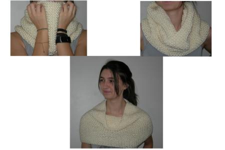 snood ample au point mousse en big fun
