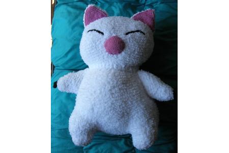 COUSSIN PELUCHE BLANC