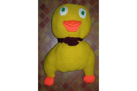COUSSIN PELUCHE JAUNE