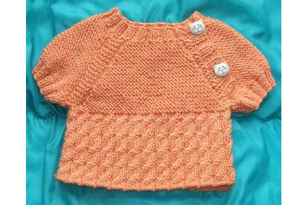 Maillot layette en Victory en torsades et mousse