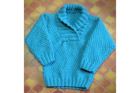 PULL DROIT COL CROISE