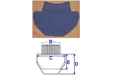 col roulé avec plastron