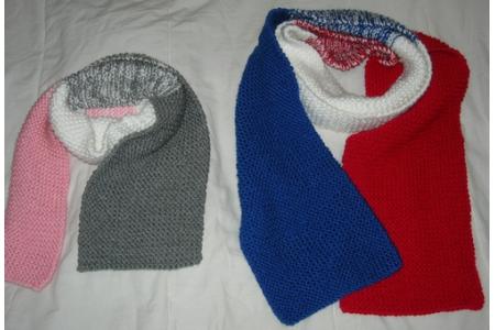 Echarpe tricolore fil double