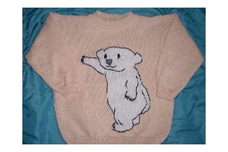 pull enfant ours polaire