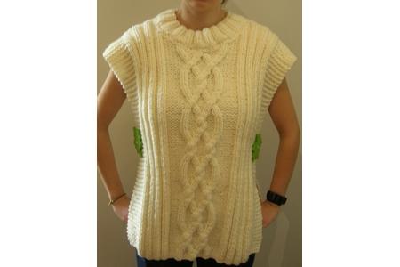 poncho type pull sans manches