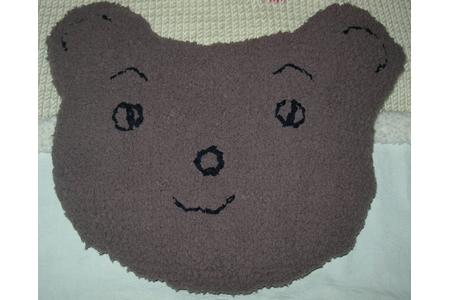 coussin tête d'ours en tendresse